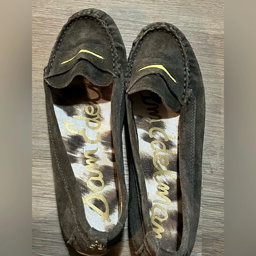 Sam Edelman Brown Loafers with Yellow/Green Accent Size 8 1/2M